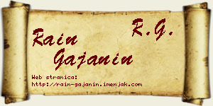 Rain Gajanin vizit kartica